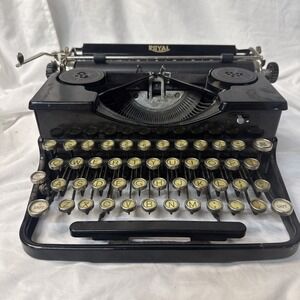 Vintage Royal 10? Standard Manual Typewriter Glass Keys Office Writer 20's 30's